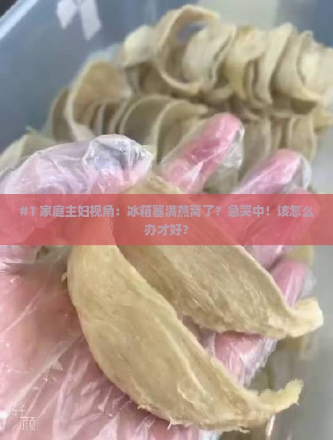 #1 家庭主妇视角：冰箱塞满燕窝了？急哭中！该怎么办才好？