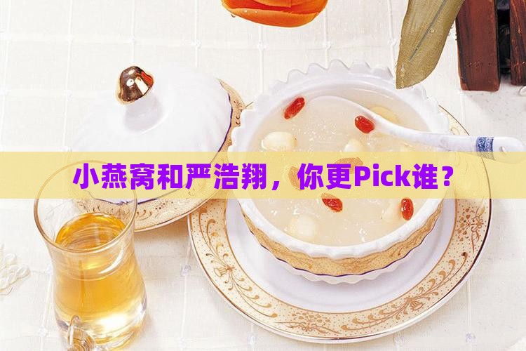 小燕窝和严浩翔，你更Pick谁？