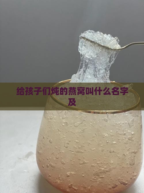 给孩子们炖的燕窝叫什么名字及