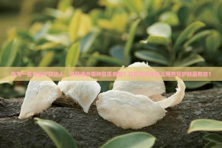 作为一名资深护肤达人，燕窝适合哪种肤质类型？日常保养中怎么用燕窝护肤最有效？