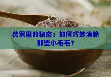 燕窝里的秘密：如何巧妙清除那些小毛毛？