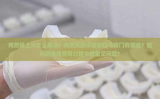 炖燕窝上火怎么解决？炖燕窝的详细教程与窍门有哪些？如何避免炖燕窝过程中的常见问题？