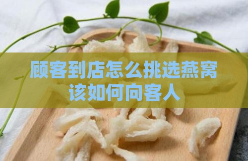 顾客到店怎么挑选燕窝该如何向客人