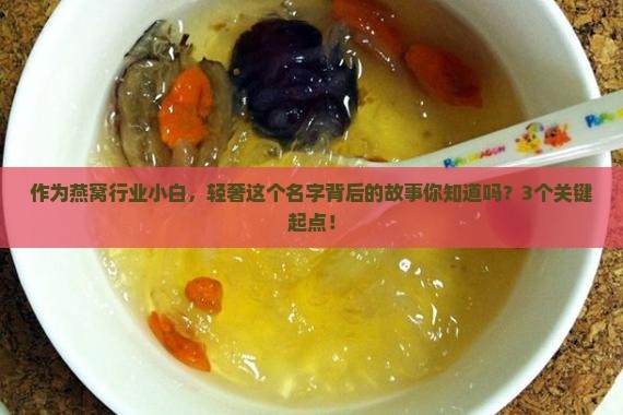 作为燕窝行业小白，轻奢这个名字背后的故事你知道吗？3个关键起点！
