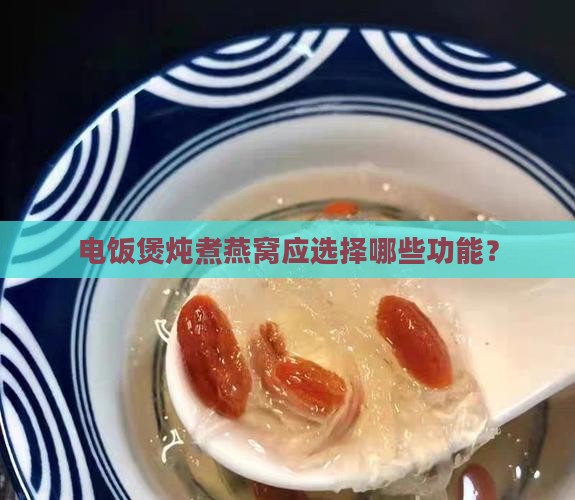 电饭煲炖煮燕窝应选择哪些功能？