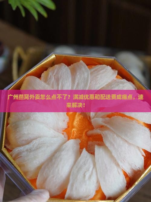广州燕窝外卖怎么点不了？满减优惠和配送费成痛点，速来解决！