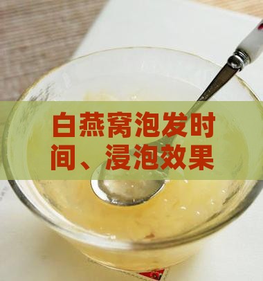 白燕窝泡发时间、浸泡效果及使用方法详解