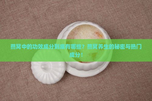 燕窝中的功效成分到底有哪些？燕窝养生的秘密与热门成分！