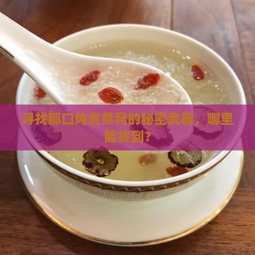 寻找那口炖煮燕窝的秘密武器，哪里能找到？