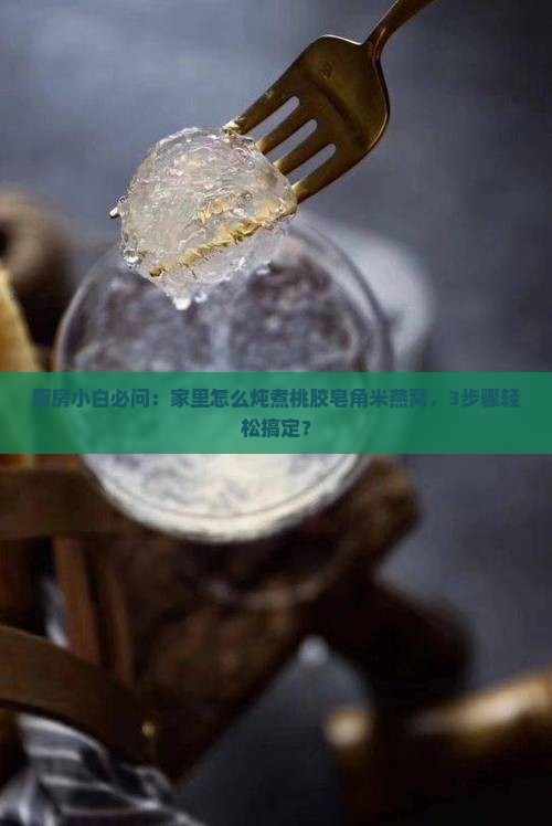 厨房小白必问：家里怎么炖煮桃胶皂角米燕窝，3步骤轻松搞定？