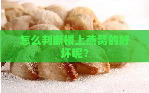 怎么判断楼上燕窝的好坏呢？
