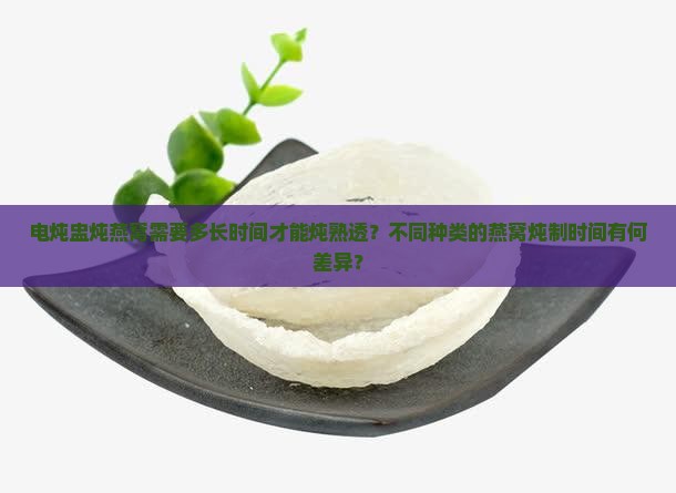 电炖盅炖燕窝需要多长时间才能炖熟透？不同种类的燕窝炖制时间有何差异？