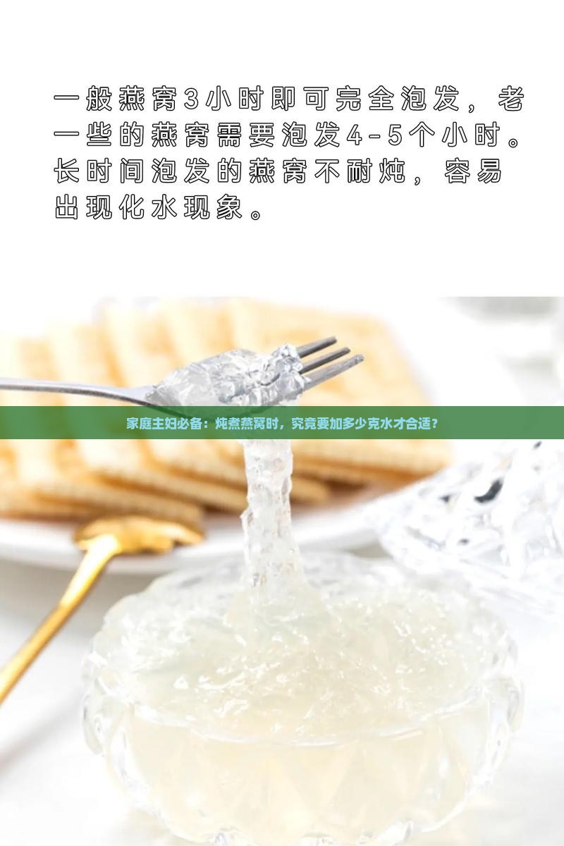 家庭主妇必备：炖煮燕窝时，究竟要加多少克水才合适？