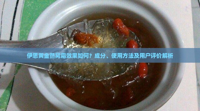 伊思黄金燕窝霜效果如何？成分、使用方法及用户评价解析