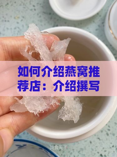 如何介绍燕窝推荐店：介绍撰写攻略