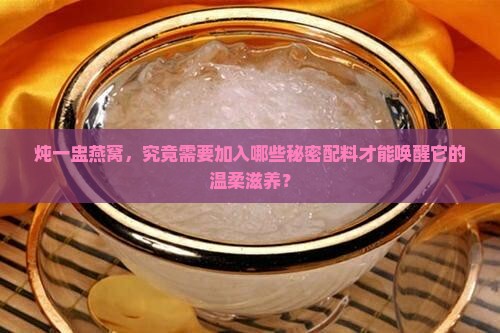 炖一盅燕窝，究竟需要加入哪些秘密配料才能唤醒它的温柔滋养？