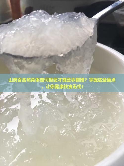 山药百合燕窝粥如何搭配才能营养翻倍？掌握这些痛点，让你健康饮食无忧！