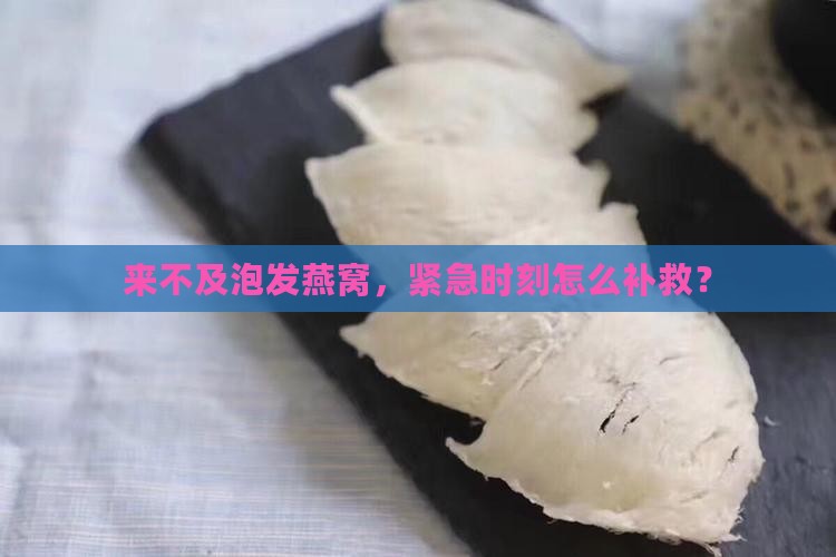来不及泡发燕窝，紧急时刻怎么补救？