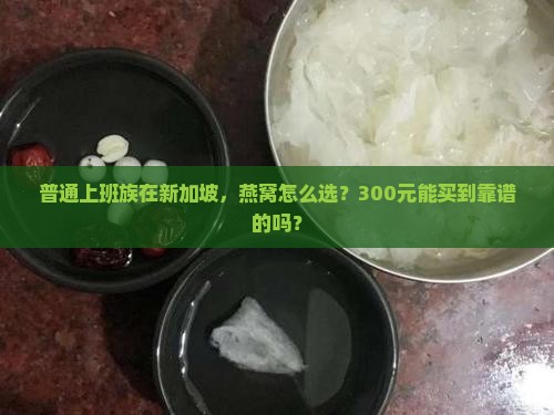 普通上班族在新加坡，燕窝怎么选？300元能买到靠谱的吗？