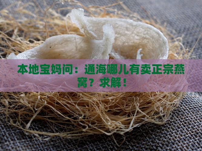 本地宝妈问：通海哪儿有卖正宗燕窝？求解！