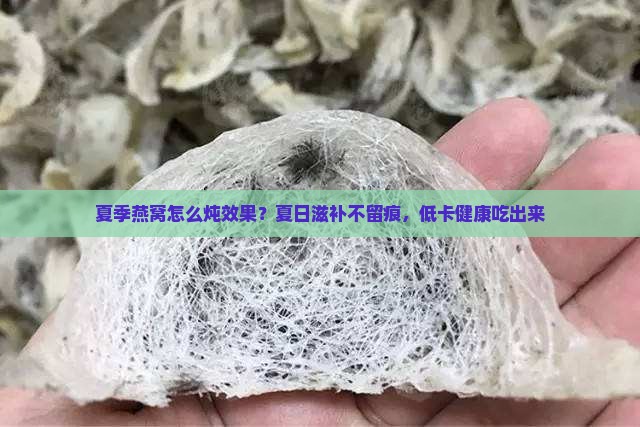 夏季燕窝怎么炖效果？夏日滋补不留痕，低卡健康吃出来