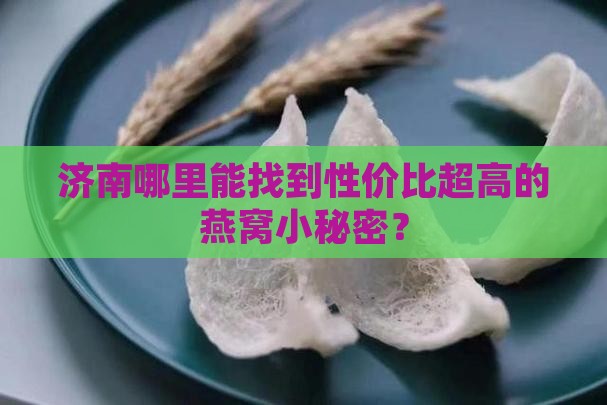 济南哪里能找到性价比超高的燕窝小秘密？