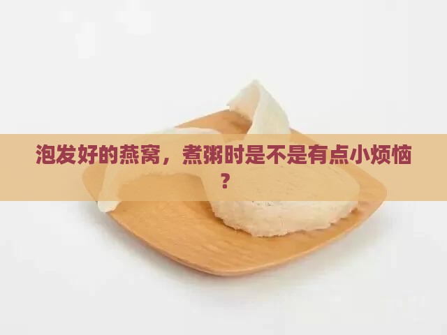 已泡发好的燕窝如何煮粥