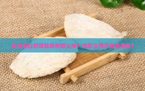 胶原蛋白燕窝肽怎么用