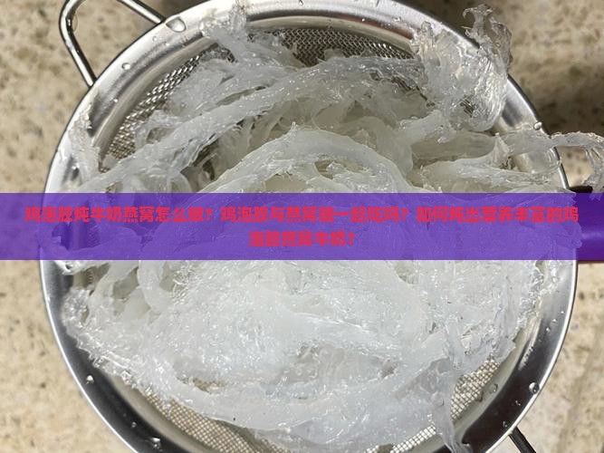 鸡泡胶炖牛奶燕窝怎么做