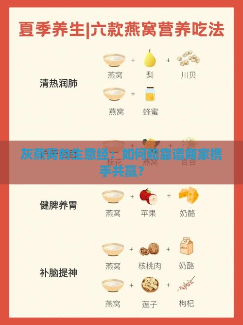 灰燕窝怎么找商家合作