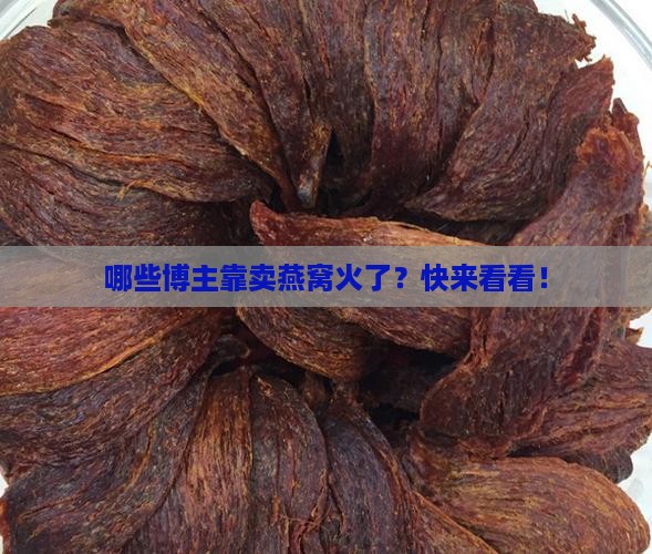 卖燕窝的博主有哪些呢
