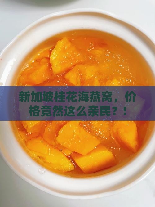 新加坡桂花海燕窝，价格竟然这么亲民？!