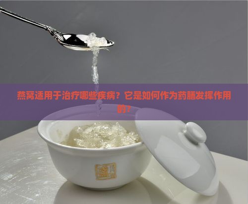 燕窝适用于治疗哪些疾病？它是如何作为药膳发挥作用的？