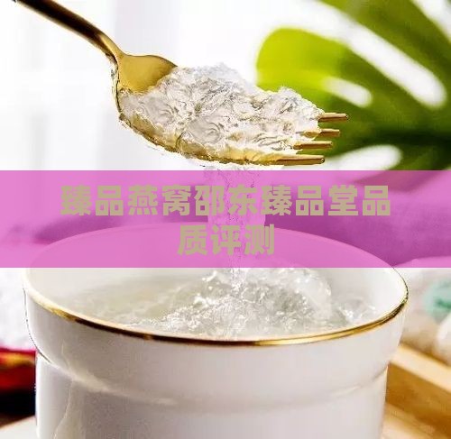 臻品燕窝邵东臻品堂品质评测