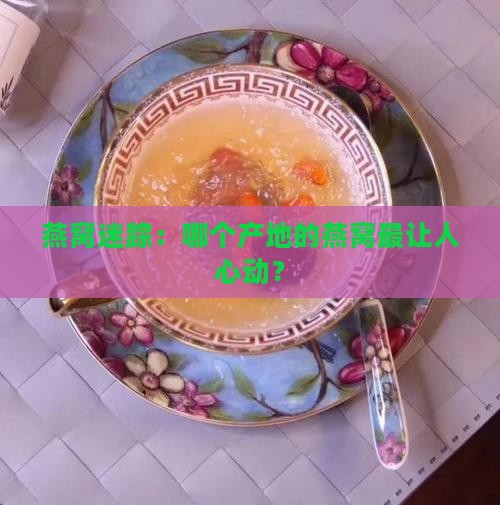 燕窝迷踪：哪个产地的燕窝最让人心动？