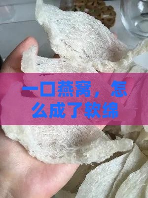 一口燕窝，怎么成了软绵绵的饼干滋味？