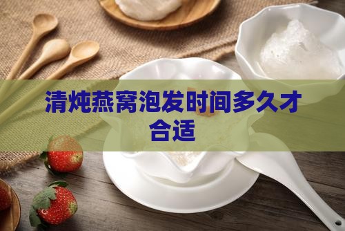清炖燕窝泡发时间多久才合适