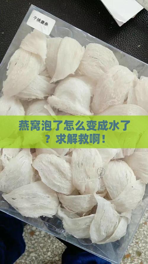 燕窝泡了怎么变成水了？求解救啊！