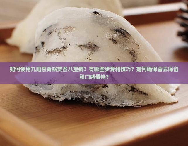 九阳燕窝锅如何煲八宝粥