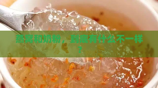 燕窝跟奶粉区别是什么