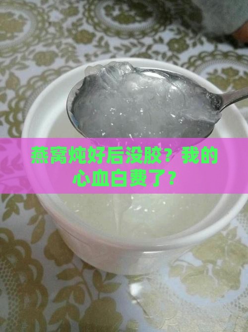 燕窝炖出来没有胶怎么办