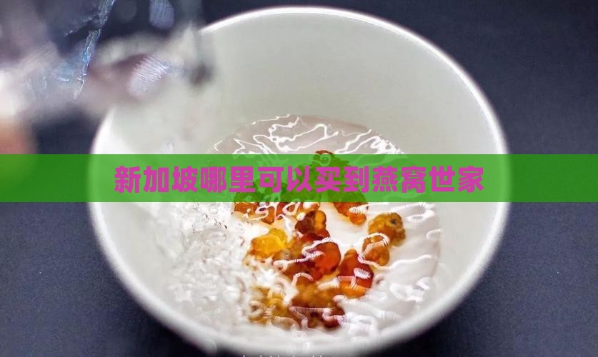 新加坡哪里可以买到燕窝