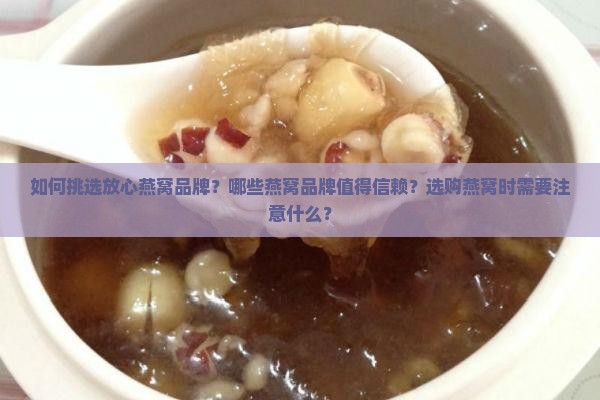 怎么挑选放心燕窝品牌