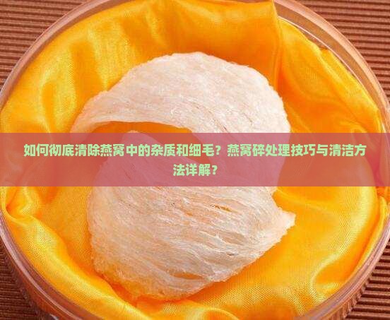 燕窝碎的毛怎么处理掉