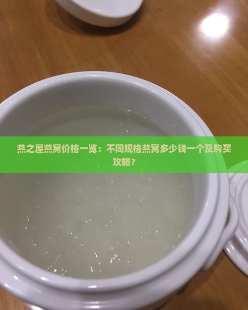 燕之屋燕窝多少钱一个