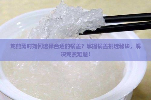 炖燕窝推荐如何选锅盖