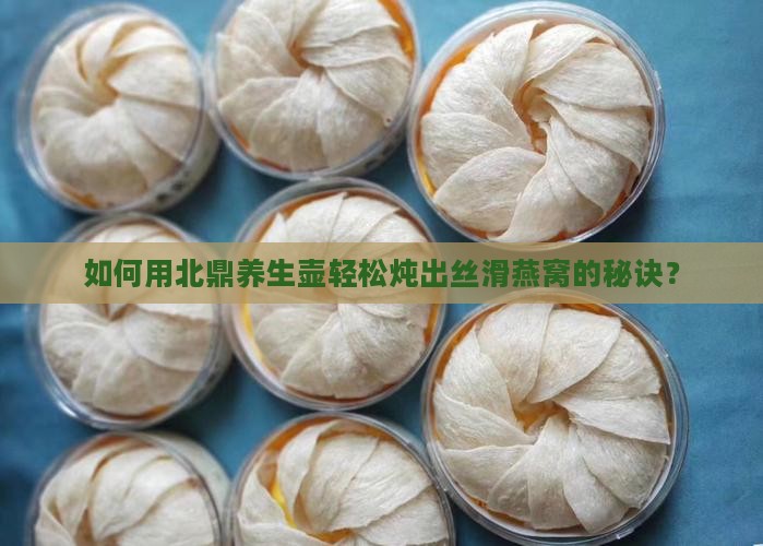北鼎养生壶怎么煮燕窝
