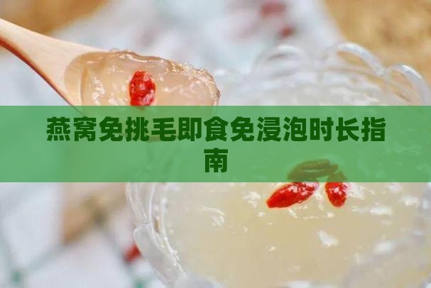 燕窝免挑毛免浸泡多久