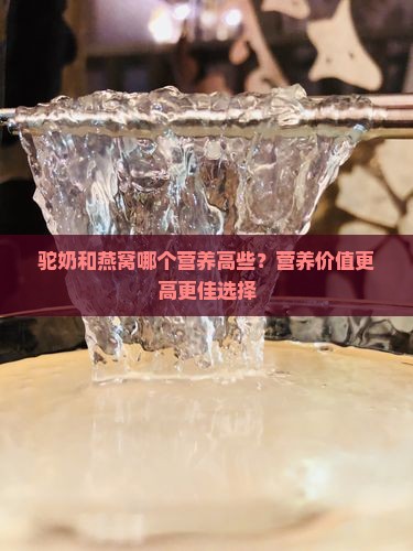 驼奶和燕窝哪个营养高
