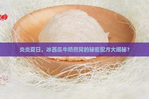 冰西瓜牛奶燕窝怎么做的